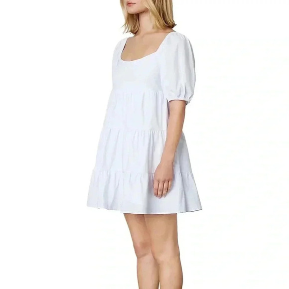 NIA Silvana Babydoll Dress in White - Picture 4 of 9